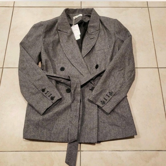 Commense wool - blend belted Blazer - Picture 3 of 8